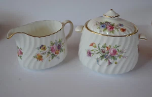 MINTON MARLOW PATTERN CREAMER AND SUGAR BOWL/OLDER BACKSTAMP - Picture 1 of 5