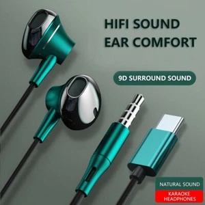 In-Ear Headset Type-C Earphones for Xiaomi/Huawei/IPhone/Karaoke - Zdjęcie 1 z 22