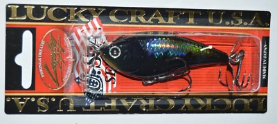 lucky craft kelly J floating dual prop bait 2.75" ms black magic scales