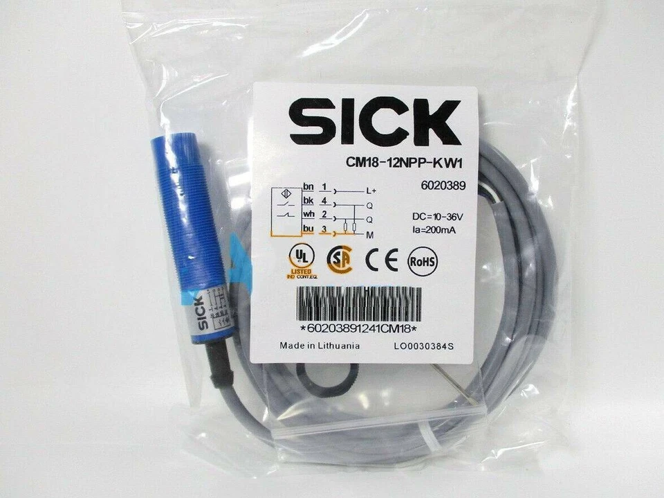 ONE New SICK Proximity Switch CM18-12NPP-KW1 - Image 1 of 1