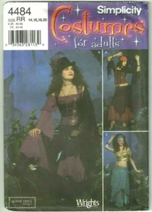Plus Size 14-20 Roma Gypsy Belly Dancer Peasant Top Skirt Costume Sewing Pattern - Picture 1 of 2