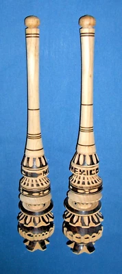 "Batidores espumadores de chocolate caliente pintados artesanales mexicanos hechos a mano 12 3/4""" Foto 1 de 4