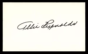 Allie Reynolds Index Card Auto Autograph *3 - Picture 1 of 2