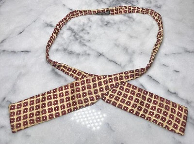 Austin Reed винтажный 100% шелк резинка саржи квадратный конец геометрический самостоятельный галстук галстук-бабочка - Изображение 1 из 4