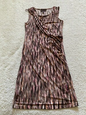 Vestido midi Dana Buchman para mujer talla XS sin mangas a rayas (B3) Foto 1 de 4