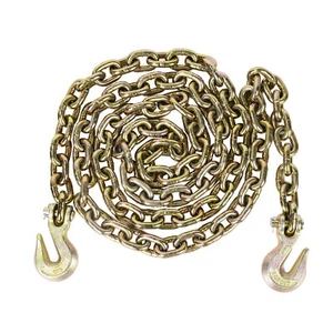 Cadenas de carpeta de transporte AAIN 2 piezas grado 70 3/8" x 10' con ganchos de agarre en los extremos - Imagen 1 de 7
