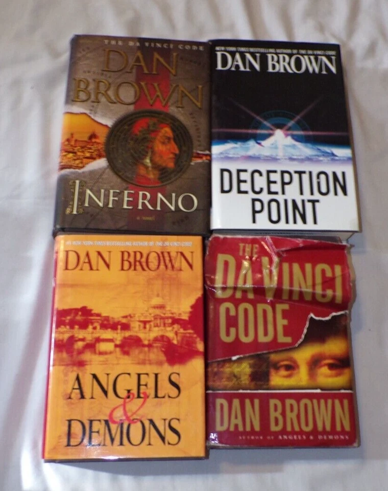Lot 4 Dan Brown HB Books 1st Editions Inferno DaVinci Code Deception Point Foto 1 de 1