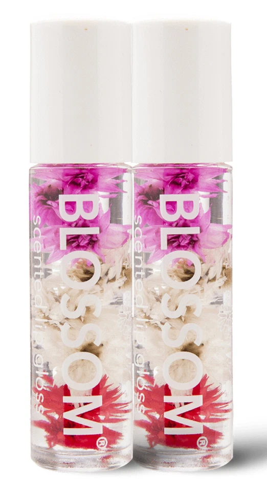 Paquete de 2 brillantes labiales con infusión de flores enrollables en flor - flor de cerezo 0,2 oz Foto 1 de 4