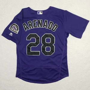 Nolan Arenado Jersey Mens 40 Colorado Rockies #28 Majestic FlexBase Embroidered - Picture 1 of 9