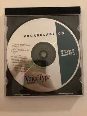 **RARE** IBM VoiceType Dictation CD-ROM Vocabulary CD IBM PC DOS - Image 1 of 3