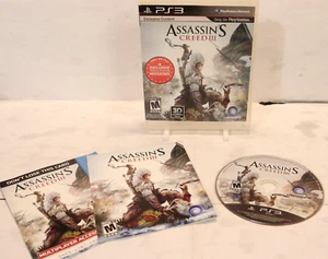 Assassin's Creed 3 Sony PlayStation 3 PS3 CIB w/ Manual Tested Used - Picture 1 of 6