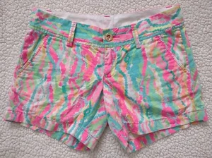 Lilly Pulitzer colorful Callahan Short Dripping In Jewels print ladies size 0 - Picture 1 of 6