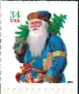 US #3542 MNH 2001 Santa Blue Cape - Picture 1 of 1