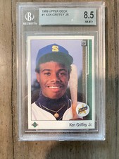 1989 Upper Deck KEN GRIFFEY JR #1 RC Rookie BGS 8.5 NM-MINT+