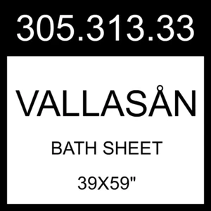 IKEA VALLASAN VALLASÅN Bath Sheet Light Green 39x59" 305.313.33 - Picture 1 of 4