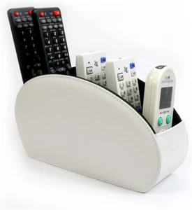 Remote Control Holder Organizer Stable Table Desk Leather Control Storage TV Rem - Picture 1 of 12