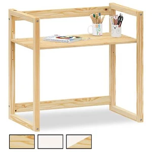 Kinderschreibtisch höhenverstellbar in 4 Stufen, aus Massivholz - Bild 1 von 30