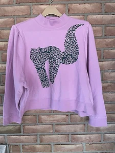 Kate Spade Cat Garden Flair Flora Long Sleeves Mock Neck Pullover Sweatshirt XXL - Picture 1 of 5