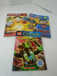 LEGO book lot Chima Danger on the outlands Super hero handbook Ninjago guide - Imagen 1 de 6