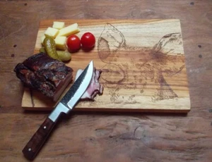 Gamsjaga Schweinchenkopf Brotzeit Schneide oder Servierbrett  - Bild 1 von 2
