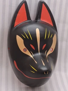 Komendo Full Face Fox Mask SHINMOKU Kitsune Handmade Painted Japan Party Cosplay - Picture 1 of 10