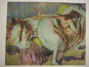 Vintage Degas (1834-1917) Vollfarbdruck "Repose", 10" x 7 3/4" - Bild 1 von 2