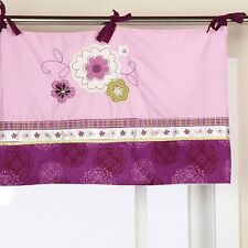  NoJo Pretty in Purple Girl's Floral Window Valance Purple Daisy Curtain Lilac