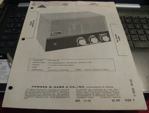 RHEIN 2 CHANNEL AUDIO AMPLIFIER MODEL: 106 (SAMS PHOTOFACT 440-11) - Picture 1 of 1