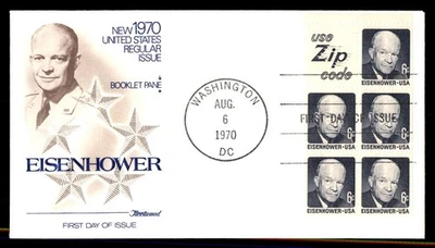 Mayfairstamps US FDC 1970 Eisenhower Booklet First Day Cover aau_79309 - Image 1 of 2
