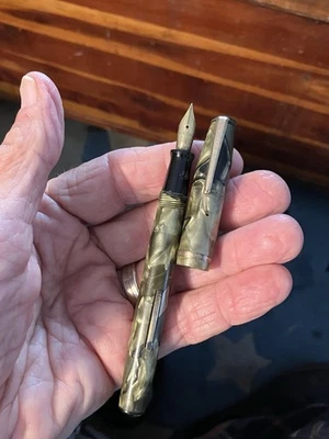 Pluma Estilográfica Combinación Wearever De Colección Mármol Verde Foto 1 de 4