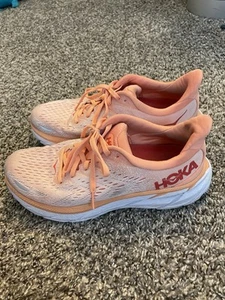 Zapatos para correr Hoka One Clifton 8 melón rosa coral para mujer talla 8,5B - Imagen 1 de 11