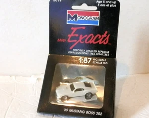 Monogram Mini Exacts 1:87 HO Scale White '69 Mustang Boss 302 - Picture 1 of 4