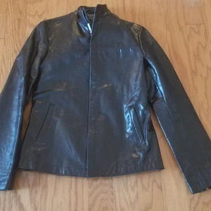 Diesel Black Leather Jacket Women's - Picture 1 of 3