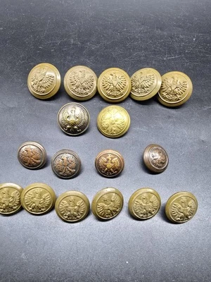Large Job Lot Ww2 Polish Free Forces Tunic  Buttons Plastic Metal 17.43-25 MM - Image 1 of 4