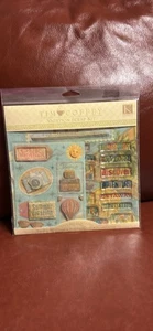 Tim Coffey Vacation Scrap Kit di K&Company - Viaggio Vintage, Scopri, Esplora - Foto 1 di 4