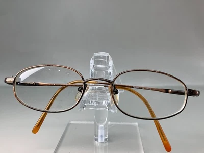 Perry Ellis Eyeglasses Frame PE-176-1 Brown Oval Metal Copper Round 48-19-135 - Image 1 of 4