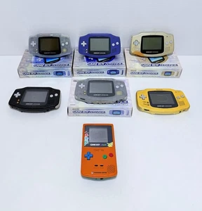 Nintendo Game Boy Advance AGB-001 x6 + Game Boy Color CGB-001 Lote basura sin probar - Imagen 1 de 10