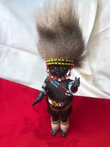 Vintage Mid Century Masai Krieger Nandi Nil Hamit handgefertigte afrikanische Puppe sehr guter Zustand - Bild 1 von 11