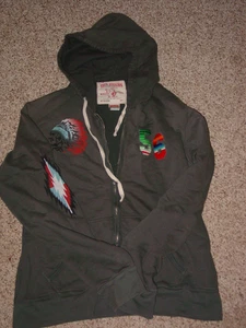 Vintage True Religion Full Zip UKC7T31U02Grau Indian Head Hoodie Gr. XXL - Bild 1 von 14