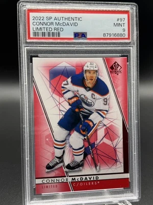 2022-23 Upper Deck SP Authentic Connor McDavid Limited Red PSA 9 - Image 1 of 2