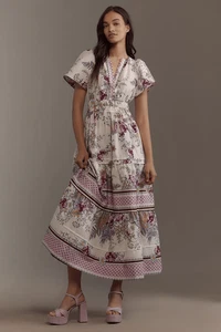 New Anthropologie - The Somerset Maxi Dress sz Large - Foto 1 di 10