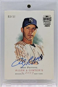 2024 Topps Archives Signature Series Andy Pettitte Yankees Allen & Ginter /37 - Picture 1 of 2