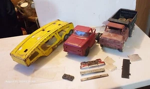 Structo Tandem Dump Truck And Car Hauler Parts Or Restore - Picture 1 of 24