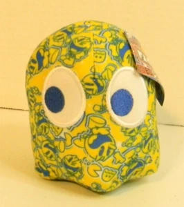 PAC-MAN Fantasma 5" Peluche Bandai Namco Juguete Fábrica Amarillo con Patrón Azul Nuevo - Imagen 1 de 4