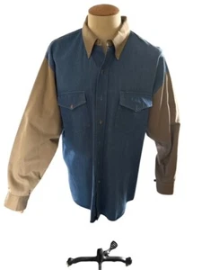 Camisa Western Roper Rodeo Azul 100% Algodón Azul y Tostado Talla 2X Manga Larga - Imagen 1 de 8