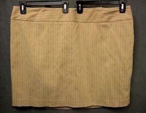 LANE BRYANT plus size 26 KHAKI TAN w/RED PINSTRIPE SKIRT Stretch fit s0020 - Picture 1 of 6
