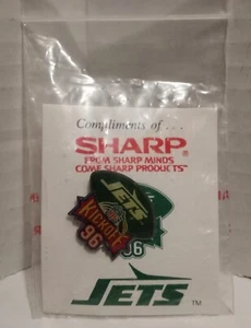 Vintage 1996 NY JETS Kickoff Collectible Football Pin- Compliments of SHARP Ne - Picture 1 of 2