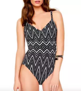 Gottex Infinity schwarzer einteiliger Badeanzug Damen 8 neu mit Etikett - Bild 1 von 4
