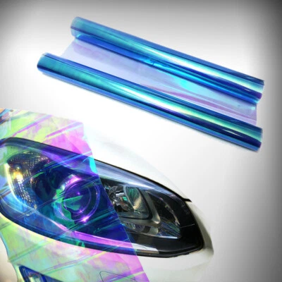 12"x48" Chameleon Light Blue Headlight Tint Taillight Fog Light Vinyl Wrap Decal - Image 1 of 4