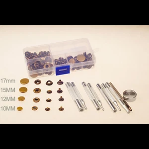 Leather Craft Tools Kit Die Puncher Buttom with Snap Fastener Rivet Setter Base - Picture 1 of 9